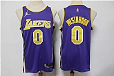 Lakers 0 Russell Westbrook Purple Jordan Brand Diamond 75th Anniversary City Edition Swingman Jersey,baseball caps,new era cap wholesale,wholesale hats